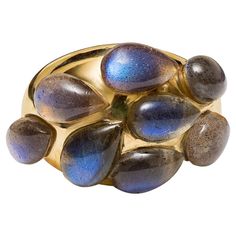 Pomellato Labradorite (approx. 12.11cts) Ring set in 18k yellow gold. Bagan, Labradorite Ring, Ring Set, Ring Sets, Labradorite, Jewelry Rings, Yellow Gold, Ring, Yellow