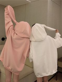 Rabbit Ears Loose Hoodie PN3774 ●Size: S: Length 71 cm,bust 142 cm, shoulder 62 cm,sleeve 62 cm M: Length 72 cm,bust 144 cm, shoulder 63 cm,sleeve 63 cm L: Length 73 cm,bust 146 cm, shoulder 64 cm,sleeve 64 cm XL: Length 74 cm,bust 148 cm, shoulder 65 cm,sleeve 65 cm XXL: Length 75 cm,bust 150 cm, shoulder 66 cm,sleeve 66 cm ●Material:Cotton ●About Shipping: We attach great importance to the orders of each customer and parcel delivery. 1.Processing time: 2-3 business days. 2.Shipping time: 10-15 business days to US, please allow 3-4 weeks shipping to other country.(Shipping times can be affected by variable customs clearance times or public holidays.) Bunny Ear Hoodie Diy, White Hooded Top For Winter, White Hooded Sweater With Drawstring, White Hooded Spring Sweater, White Hooded Sweater For Spring, Oversized White Hooded Jacket With Drawstring, Oversized Pink Long Sleeve Hooded Jacket, Oversized Pink Hooded Jacket With Long Sleeves, White Long Sleeve Sweatshirt With Adjustable Hood