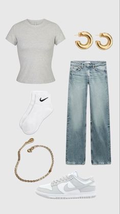 Dunk Outfit, Dunks Outfit, Mode Zara, Outfit Inspo Casual, Cute Lazy Day Outfits, Looks Street Style, Simple Trendy Outfits, Cute Everyday Outfits