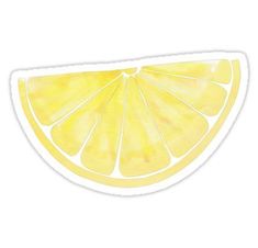 a slice of lemon sticker on a white background