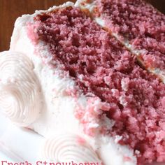 a close up of a slice of cake on a plate