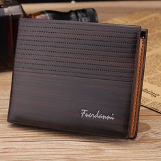 Business Bifold Wallet With Textured Leather, Business Bifold Textured Leather Wallet, Luxury Bifold Wallets With Leather Lining, Formal Leather Bifold Wallets, Leather Wallets With Rfid Blocking For On-the-go, Photo Holder, Coin Bag