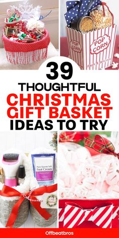 christmas gift basket ideas to try out for the holiday season, including presents and gifts