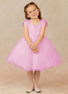 Pink Tulle Tutu Dress For First Communion, Pink Tulle First Communion Dress, Princess Tutu Dress For Bridesmaids, Princess Tutu Bridesmaid Dress With Fitted Bodice, Princess Style Tutu Dress For Bridesmaid, Pink Short Sleeve Tutu Dress For Wedding, Elegant Pink Tulle First Communion Dress, Elegant Pink Tutu Dress For First Communion, Pink Tulle Tutu Dress With Short Sleeves