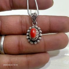 Natural Red Coral Red Coral Red Coral pendant Sterling Silver pendent Handmade Pendent 925 Sterling Silver Shape Oval Stone Size 5x10 MM Without Chain weight = 6.06 With Chain Weight = 13.32 Shape = Oval  Size = 5x10 mm Silver Pendent, Coral Pendant, Coral Red, Oval Stone, Red Coral, Natural Red, Sterling Silber, Jewelry Necklace Pendant, Etsy Accessories