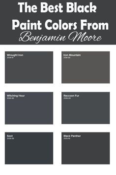 the best black paint colors from behraun moore, including gray and white