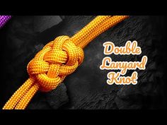 an image of a yellow rope with the words double language knot on it and purple background