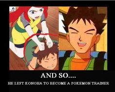 an image of two anime characters with the caption and so he left kona to become a pokemon trainer