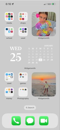 an iphone screen showing the calendar and icons for different things to see in the phone