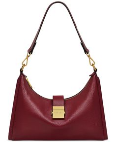 in stock Demellier London Bags, Red Shoulder Bag With Silver-tone Hardware For Everyday, Radley London Handbags Shoulder Bags, Red Shoulder Bag With Silver-tone Hardware For Shopping, Burgundy Leather Shoulder Bag With Silver-tone Hardware, Red Shoulder Bag With Silver-tone Hardware And Double Handle, Radley London, London Bags, Medium Sized Bags