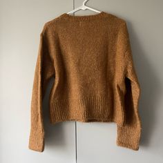 Hm Cognac Wool Alpaca Sweater Us Xs Never Worn H&m Brown Tops For Fall, Alpaca Sweater, Brown Sweater, Cognac, Alpaca, H&m, Sweaters For Women, Wool, Women Shopping