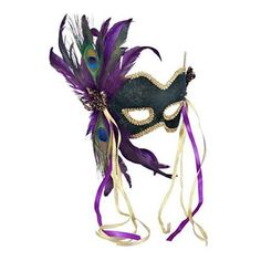 MASK-1/2 KARNEVAL STYLE MJ-021 Size: Standard.  Color: Green. Mardi Gras Mask, Green Velvet, Mardi Gras, Mask, Velvet, Green, Color