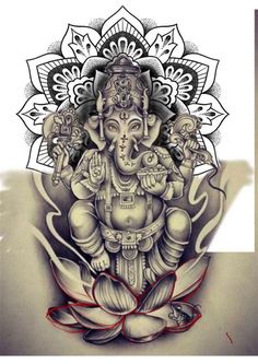 Ganesha Lotus Tattoo Design. There are any references about Ganesha Lotus Tattoo Design in here. you can look below. I hope this article about Ganesha Lotus Tattoo Design can be useful for you. Please remember that this article is for reference purposes only. #ganesha #lotus #tattoo #design Tato Mandala, Hindu Tattoos, Buddha Tattoo Design, Buddha Tattoos, Ganesha Tattoo, Kunst Tattoos, Tattoo Meanings