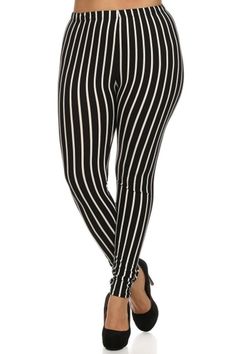 Pinstripe Design Leggings Plus Size Black Pinstripe Suit, Leggings Plus Size, Pinstriping Designs, Halloween Leggings, Lined Leggings, Plus Size Halloween, Fashion Leggings, Pinstripe Suit, Plus Size Fits