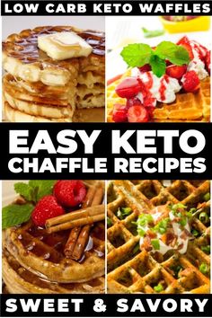 low carb keto waffles with the title easy keto chaffle recipes