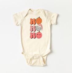 Ho Ho Ho Retro Disco Retro Christmas Baby Onesie®. Super cute and trendy Christmas outfit for newborns, infants, and toddlers. Buttery-soft cotton. Unisex design can be dressed up or down. Perfect for the winter, holidays, and Christmas pictures. Ho Ho Ho Retro Disco Retro Christmas Baby Onesie® sizes are available in: newborn, 0-3m, 3-6m, 6-9m, 12m, 18m, 24m Ho Ho Ho Retro Disco Retro Christmas T-shirt sizes are available in: 12m, 18m, 2T, 3T, 4T, 5T Larger sizes may be available upon request C White Cotton Onesie For Holidays, Cute Cotton Onesie For Holidays, Christmas Baby Onesie, Holiday White Cotton Onesie, Cute Christmas Onesie, Baby Boy Onsies Cricut Christmas, Cute Christmas Cotton Onesie, Cute Cotton Christmas Onesie, Cricut Baby Onesie Christmas