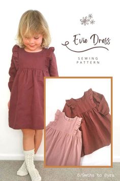 Toddler Girl Winter Dress, Baby Dress Sewing Patterns Free, Childrens Clothes Sewing Patterns Free, Easy Girls Dress Pattern Free, Kids Dress Pattern Free, Easy Baby Dress Pattern Free, Diy Girls Clothes, Baby Girl Dress Patterns Free, Sewing Patterns Baby Clothes