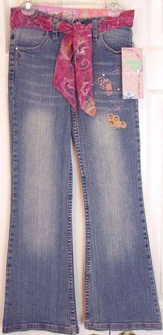 Ema Skye, Girl Jeans, Pink Belt, Pink Rhinestones, 2000s Fashion, Flared Jeans