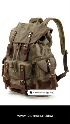 · 1 serving

Discover our attractive waterproof canvas backpack, made from waxed canvas materials and leather, and prepare for your next adventure. Climbing Bag, Waxed Canvas Backpack, Leather Backpack For Men, Canvas Rucksack, Vintage Backpacks, Outdoor Backpacks, Leather Laptop Bag, Camping Backpack, Leather Laptop