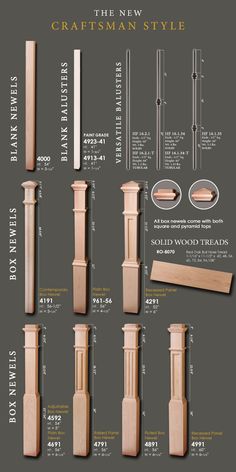 the different types of wooden balconies are shown in this poster, with instructions to make