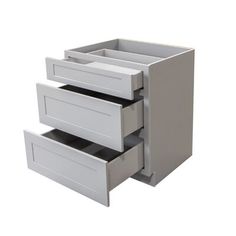 three drawers are stacked on top of each other