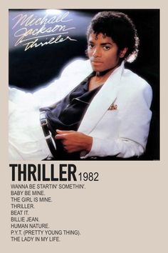 the cover art for michael jackson's album, thriler 1932 - 82