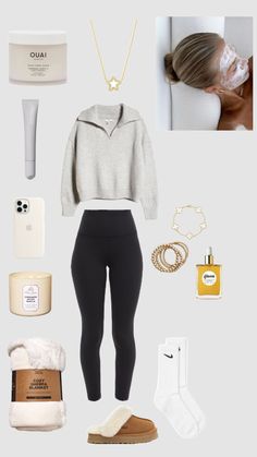 self-care🧖‍♀️💆🏼‍♀️ Vanilla Outfits, Lululemon Outfit, Shuffles Aesthetic, Oreo Shake, Aurora Fashion, Outfit Collages, Winter Fit