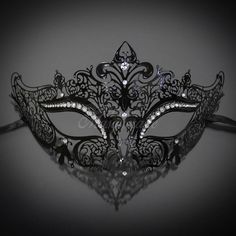 Elegant Black Luxury Metal Laser Cut Venetian Halloween Ball Masquerade Mask ' Blue Masquerade Mask, Masquerade Mask Women, Masquerade Ball Masks, Couples Masquerade Masks, Gossip Girl Serena, Mardi Gras Masquerade, Mens Masquerade Mask, Venetian Masquerade Masks, Halloween Ball