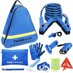 an assortment of items including gloves, wrenches and other equipment