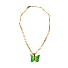 Want a trendy piece of jewelry that will upgrade your accessory stash? Then you can undoubtedly invest in this elegant green butterfly necklace and earring set. The unique and quirky butterfly-shaped pendant and earring look stunning and will certainly make you look smart. You can pair this lovely piece of accessories with any casual or party outfit, and it will make you look fashionista effortlessly. You can even pair this with formals, casuals, or any attire regardless of the occasion. Alterna Trendy Lime Green Jewelry For Gift, Trendy Green Necklace For Gift, Trendy Lime Green Jewelry As A Gift, Trendy Green Necklace Gift, Trendy Lime Green Jewelry Gift, Trendy Butterfly Charm Jewelry, Elegant Green Butterfly Necklace Perfect For Gifts, Elegant Green Butterfly Necklace As Gift, Green Butterfly Jewelry For Gift