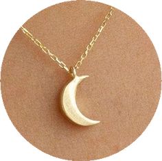 Symbolic Gold Jewelry For Birthday Gift, Minimalist Moon Charm Jewelry As Gift, Delicate Moon Shaped Jewelry For Gift, Moon Shaped Yellow Gold Jewelry Gift, Yellow Gold Necklace With Moon Charm Gift, Yellow Gold Crescent Jewelry Gift, Moon Phase Charm Necklace As A Gift, Celestial Half Moon Jewelry Gift, Minimalist Moon Charm Jewelry For Gift