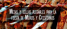 many different types of decorative items with the words mesas y sillas pecales para la fiesta de moros y cristritonos