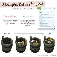 an info sheet describing how to use the straight outa compostt bins