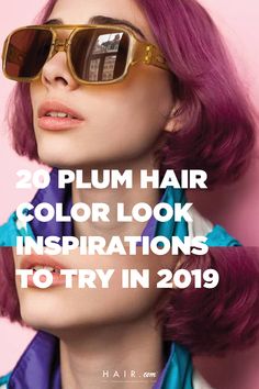 Looking to try and fun and fresh hair color for the New Year? Why not give plum a try! No matter what hair color you're starting from, plum can work on practically anyone. Ahead, we're sharing 20 fanciful shades of plum that might just convince you to take the plunge! Hair Color For Fall, Plum Hair Color, Fresh Hair Color, Hair Color Plum, Plum Hair, Fabulous Hair, Fresh Hair, Hair Solutions