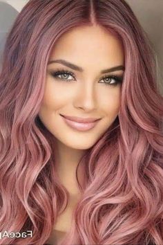 Medium Rose Gold Hair, Hair Color Lavender, Burgundy Blonde Hair, Dusty Rose Hair, Rose Gold Hair Ombre, Rose Gold Hair Blonde, Rose Gold Hair Color, Blonde Colors, Pink Hair Color Ideas