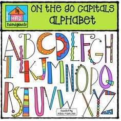 an alphabet with the letters and numbers on it, as well as some other words