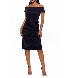 Women's Cocktail & Party Dresses | Dillard's Elegant Off-shoulder Ruffle Dress, Elegant Off-shoulder Ruffle Dress For Date Night, Elegant Off-shoulder Cocktail Ruffle Dress, Elegant Fitted Off-shoulder Ruffle Dress, Elegant Off-shoulder Mini Dress With Ruffled Skirt, Elegant Off-shoulder Dress With Ruffled Skirt, Elegant Short Sleeve Dress With Ruffled Skirt, Elegant Off-shoulder Dress With Ruffle Hem, Elegant Midi Dress With Ruffled Skirt