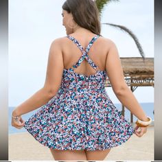 Bnwt Bloomchic Women's Ditzy Floral Swimdress Size 12. Really Cute & Colorful. Adjustable Straps & Comes With A Personal Hygiene Pad Included. Please Remember Everyone Is Shaped Differently. Please See Sizing Chart Before Ordering Please And Thank You It's True To Size & Accurate Bloomchic Brand. Price Is Firm. Happy Poshing & Thanks For Looking. Blue Floral Swim Dress For Pool, Blue Floral Print Swim Dress For Pool, Blue Stretch Dress For Pool, Blue Lined Swim Dress For Vacation, Blue Swim Dress For Spring Beach Party, Blue Stretch Dresses For Poolside, Blue Fitted Swim Dress For Spring, Blue Fitted Swim Dress With Floral Print, Fitted Blue Swim Dress With Floral Print