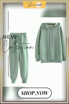 Sweatshirt Pants Set Hooded Cold Resistant Drawstring Pockets Women Outfit for Office Comfortable Winter Sweatshirt With Drawstring Hood, Solid Color Hooded Sweats With Drawstring, Hooded Loungewear Sets With Pockets, Casual Solid Color Hooded Set, Hooded Athleisure Sweatshirt, Sweat Resistant, Ladies Tops Fashion, Hoodies Womens, Sweatshirts Women, Pants Set