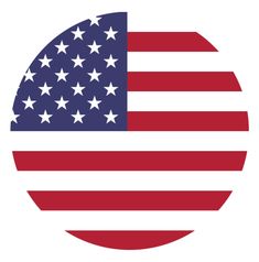 an american flag in the shape of a circle