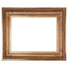 an old gold frame with decorative designs on the edges