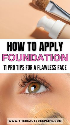 Get ready to conquer foundation woes! Discover the secret to a stunning, flawless complexion with our top makeup artist's tips. From brushes to sponges, we've got you covered on how to apply foundation like a pro. Say goodbye to cakey coverage and hello to glowing skin! Get started today and level up your makeup game! #howtoapplyfoundation #makeuptips How To Get Flawless Foundation, How To Properly Apply Makeup, Foundation Tips And Tricks, How To Get Flawless Makeup, How To Apply Foundation For Older Women, How To Do Foundation, How To Apply Concealer And Foundation, Applying Foundation With Brush, How To Apply Liquid Foundation