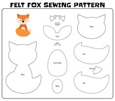 an image of a fox sewing pattern