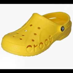 Lemon Yellow Crocs Baya Clog Size 10w 8m Baya Clog Designed For Contoured Comfort Make A Comfy Crocs Statement With The Crocs Baya Clog. A Twist On The Signature Classic Clog, It Features The Lightweight, Durable Build You Love With Advanced Ventilation For Breathability And To Help Drain Water And Debris. Baya Clog Details: Fully Molded Croslite Material For Maximum Lightweight Cushioning Water-Friendly And Buoyant; Weighs Only Ounces Advanced Toe Box Ventilation Keeps Feet Cool And Helps Drain Casual Yellow Clogs For Beach, Casual Yellow Clogs For The Beach, Casual Yellow Beach Clogs, Yellow Synthetic Clogs With Round Toe, Yellow Synthetic Clogs With Rubber Sole, Yellow Closed Toe Synthetic Clogs, Yellow Synthetic Closed Toe Clogs, Yellow Slip-on Slip-resistant Clogs, Yellow Slip-resistant Slip-on Clogs