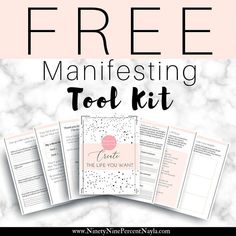 the free manifesting tool kit with text overlay