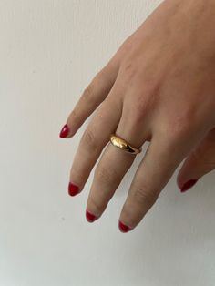 A smaller version of our Dome Ring, the Petite design is lovely on its own or styled with other rings. Curate your perfect look by pairing it with any of our stacking rings! Available in 14k Yellow Gold | 14K White Gold | Sterling Silver Dimensions: 4mm | 6mm Classic Everyday Diamond Ring With Open Band, Gold Dome Ring With Smooth Bezel In 14k Gold, Timeless Dome Ring With Open Band For Anniversary, Timeless Thick Band Promise Ring, Timeless 14k Gold Wide Band Promise Ring, Yellow Gold Thick Band Promise Ring, Gold Wide Band Stackable Rings For Everyday, Minimalist Thick Band Diamond Anniversary Ring, Gold Stackable Wide Band Rings For Everyday