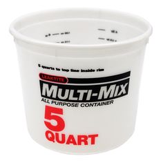 a 5 quart multi - mix container is shown in this image, it's white