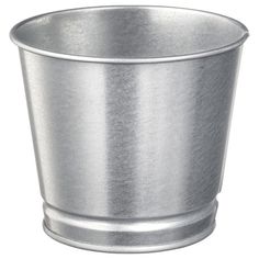 a metal cup on a white background