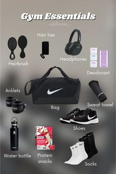 the gym essentials are displayed in this graphic