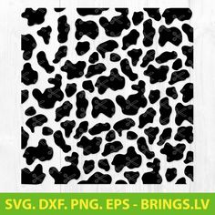 the svg dxf pattern is shown in black and white, with an animal print